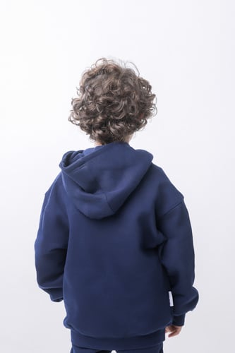 هودي إلى القمر للأطفال أزرق داكن