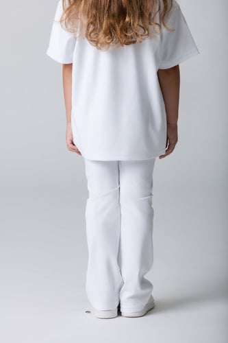 تيشيرت أواي للأطفال بقصة مريحة أبيض