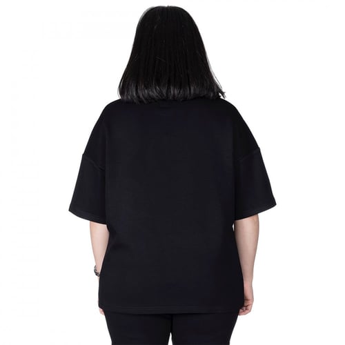 تيشيرت بشعار سيلين من الأمام للجنسين (اسود)