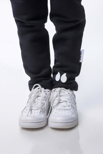 بنطلون سيلين واسع للأطفال أسود