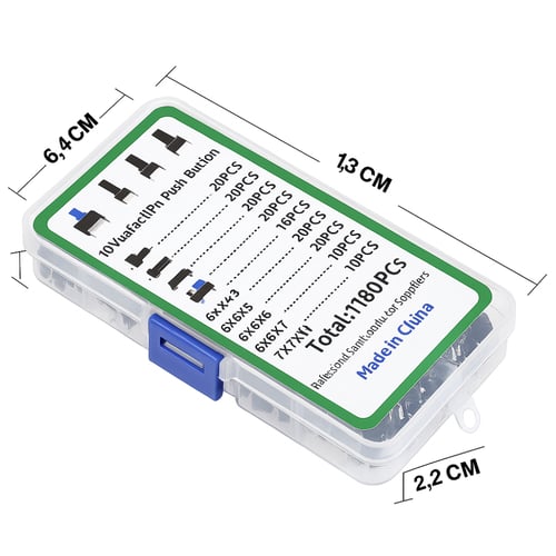 مجموعة أزرار ضغط تكية (Tactile Push Button Switch...