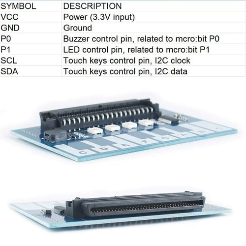 لوحة بيانو صغيرة لجهاز Microbit V2