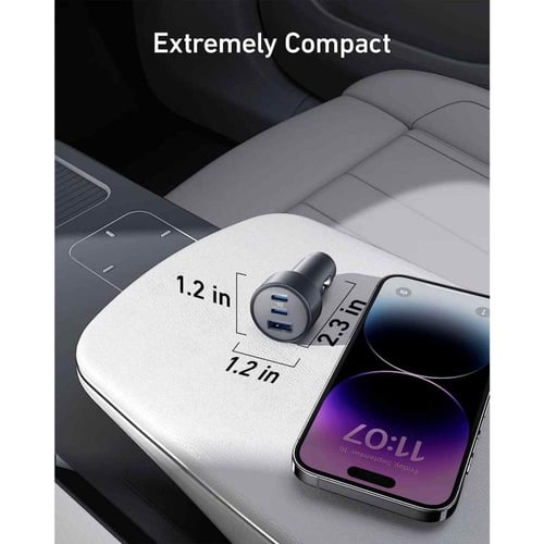 انكر - شاحن سيارة مخرجين يو اس بي بقوة 24 واط