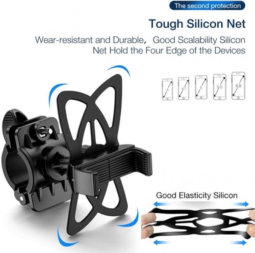 حامل هاتف للدراجة الهوائية حماية مزدوجة