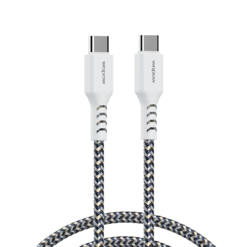 كيبل تايب سي بطول ١ متر قماشي لون أبيض من ووبو FB-...