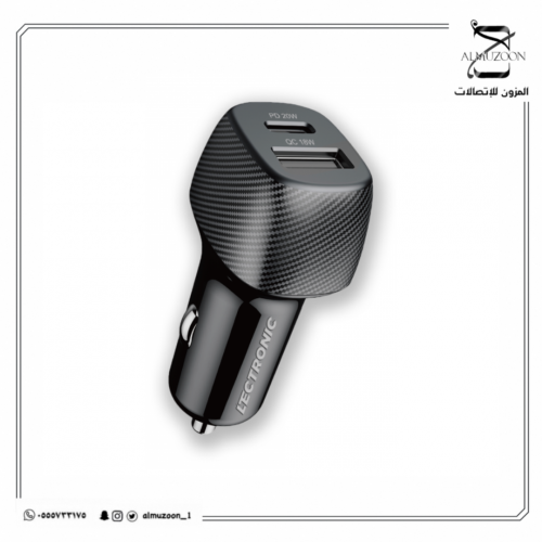 شاحن سيارة 38w بمنفذ PD ليكترونك