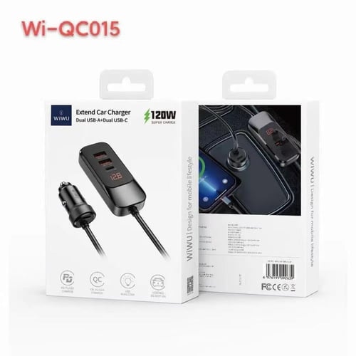 شاحن سيارة WiWU Wi-QC015 بقوة 120 واط