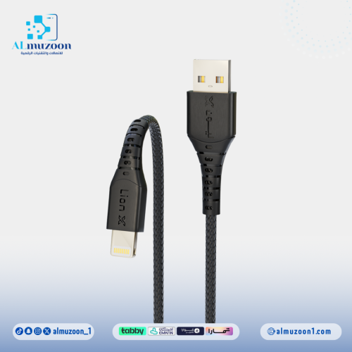 كيبل ليون اكس ايفون قماش 1 متر ليون اكس