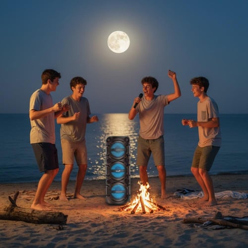 مكبر صوت حفلات تيكنال TK-H104 - 3 سماعات 8 بوصة، 3...