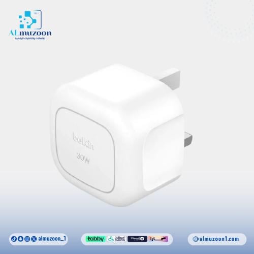 شاحن بيلكن الجداري 30 واط | تصميم مدمج – شحن سريع...