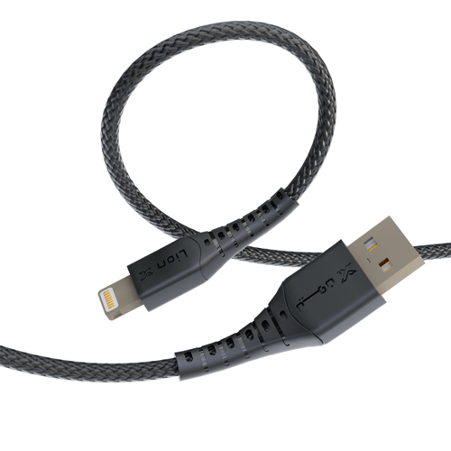 كيبل ليون اكس ايفون قماش 1 متر ليون اكس