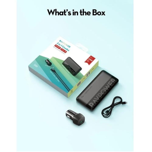 بكج بطارية بقوة 20 واط بسعة 10000 ملي امبير و شاحن...