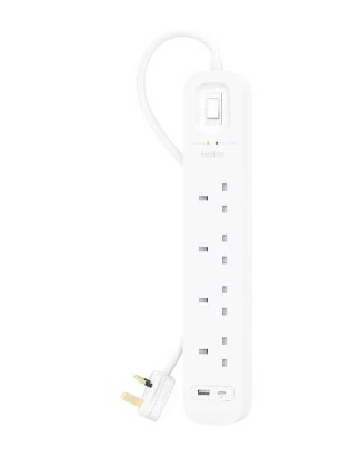 بيلكن توصيلة 4 منافذ مع منفذ تايب سي PD بقوة 18 وا...