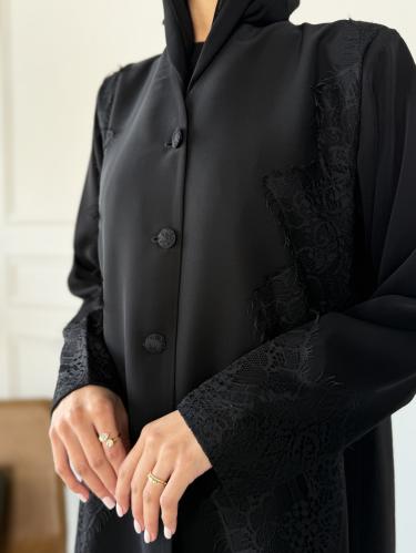 عباية سوداء دانتيل ا نجمة تماراي