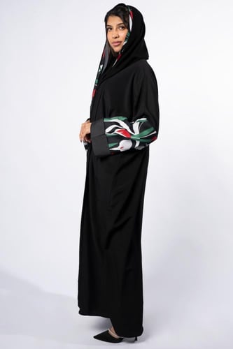 عباية بأكمام لينن هندي