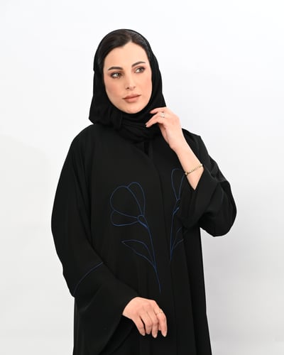 عباية كريب ناعم بتطريز