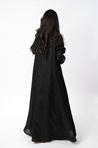 عباية لينن بياقة تفته