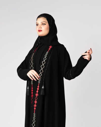 عباية بتطريز ملكي ا نجمة تماراي
