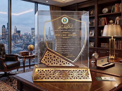 درع إكريلك كبير فاخر جداً مع غطاء من الإكريليك 002