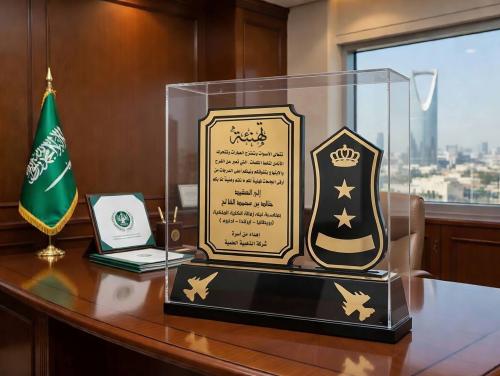 درع إكريلك كبير فاخر جداً مع غطاء من الإكريليك 004