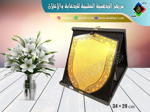 درع جلد مع مخمل ( قطيفة ) وسط