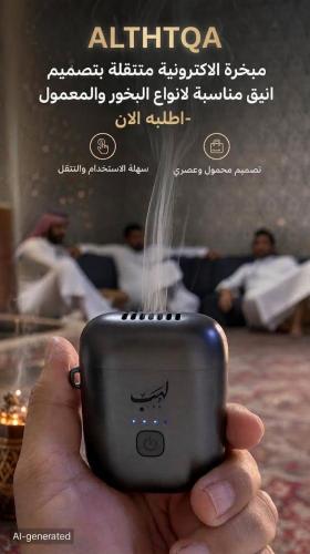 مبخرة الكترونية متنقلة بتصميم انيق مناسبة لانواع البخور والمعمول