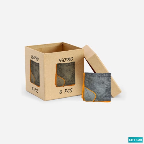 6حبات - منشفة - فوطة سحب وجه لتجفيف السيارة 60*120...