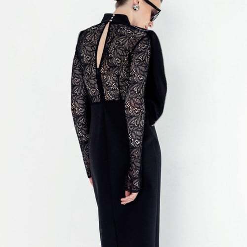 فستان دانتيلا ميدي