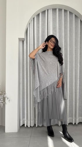 فستان سوفت ويف رمادي