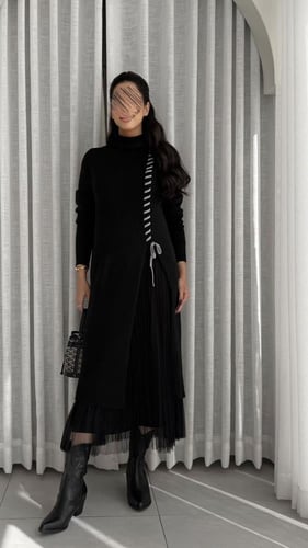 فستان وينتر ميست أسود