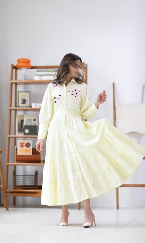 فستان بيبي يلو فلور