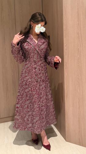 فستان فوشيا تويد