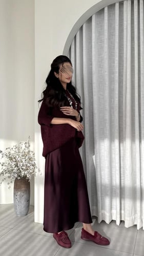 طقم برغندي قريس