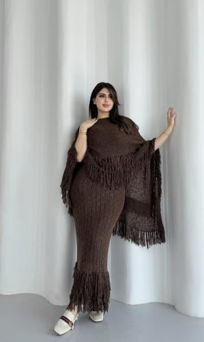 فستان لونا تشيك بني