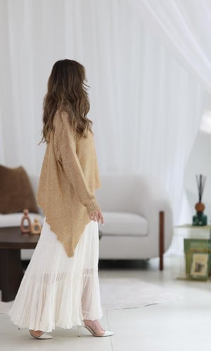 فستان قولد ستيج