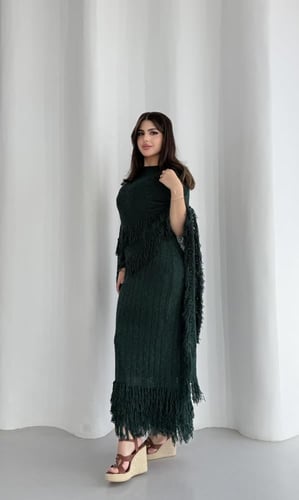 فستان لونا تشيك زيتي