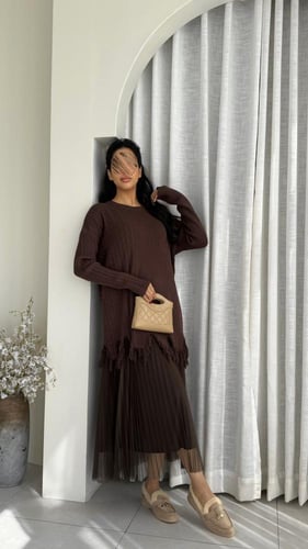 فستان بريز بني