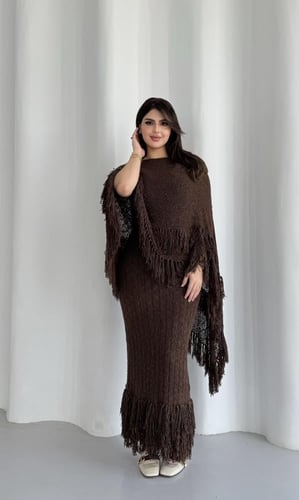 فستان لونا تشيك بني