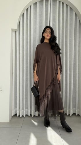 فستان سوفت ويف بني