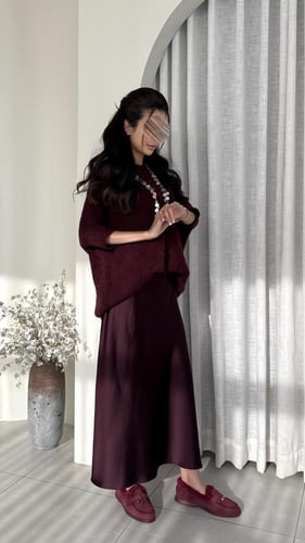 طقم برغندي قريس