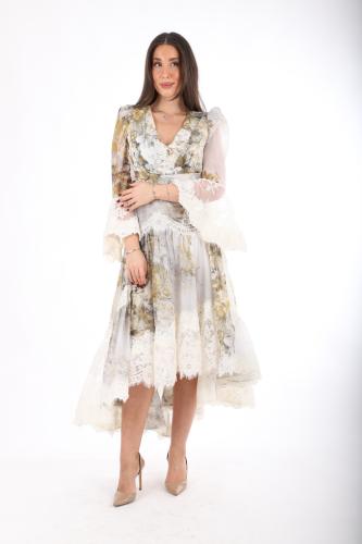 فستان اورقنزا ودانتيل