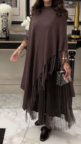 فستان سوفت ويف بني