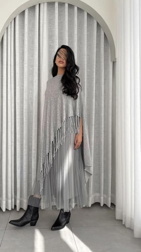 فستان سوفت ويف رمادي