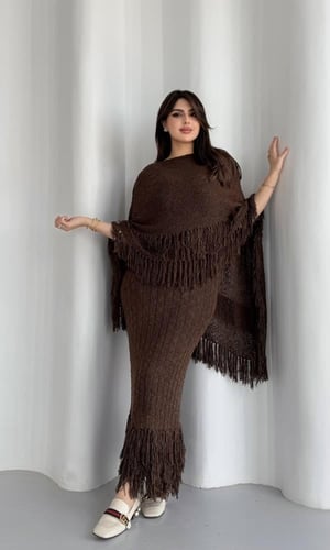 فستان لونا تشيك بني