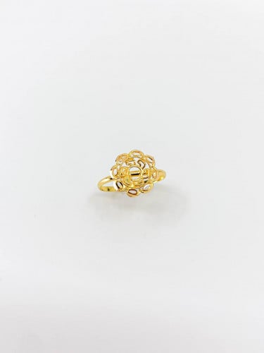 خاتم تصميم ناعم كلاسيكي من الذهب الصافي عيار 21