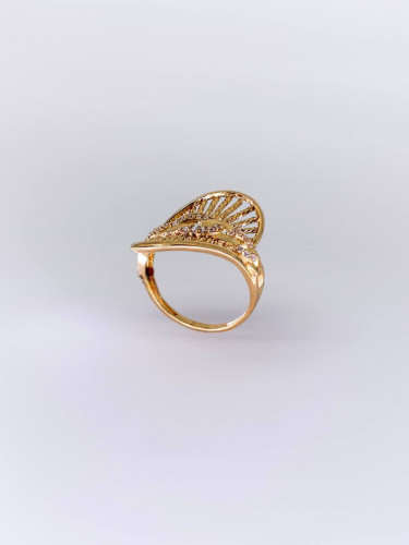 خاتم النشرة المشرقة من الذهب عيار 21 تصميم يخطف ال...