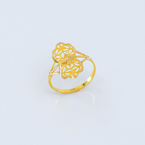 خاتم نقش حنا ذهب صافي عيار 21