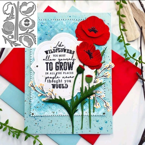 قالب قطع الورق على شكل زهرة