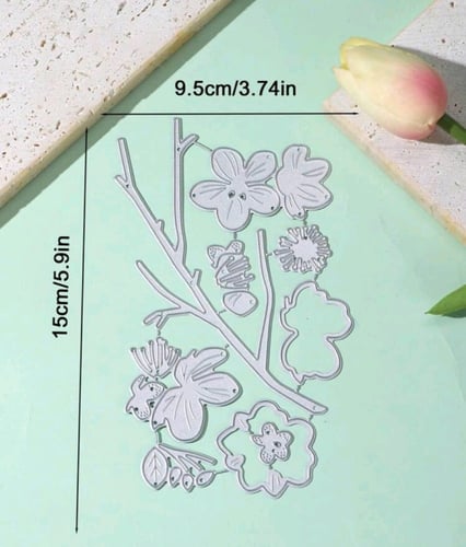 قالب قطع الورق على شكل زهرة