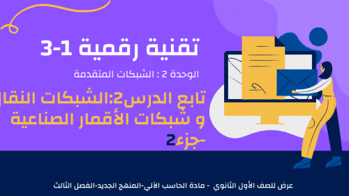 عرض تقنية رقمية 1-3 ثانوي-تابع الدرس2:شبكات النقال...